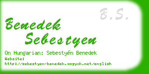 benedek sebestyen business card